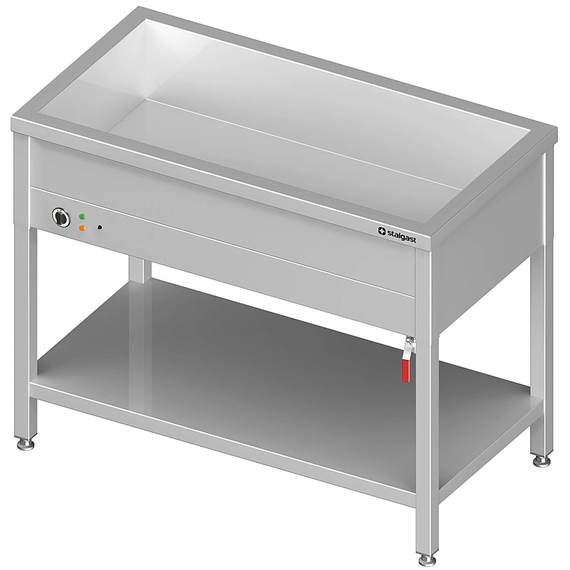 Stalgast Edelstahl Bain-Marie Standgerät mit einem Becken, für 3x GN1/1085x600x850 mm