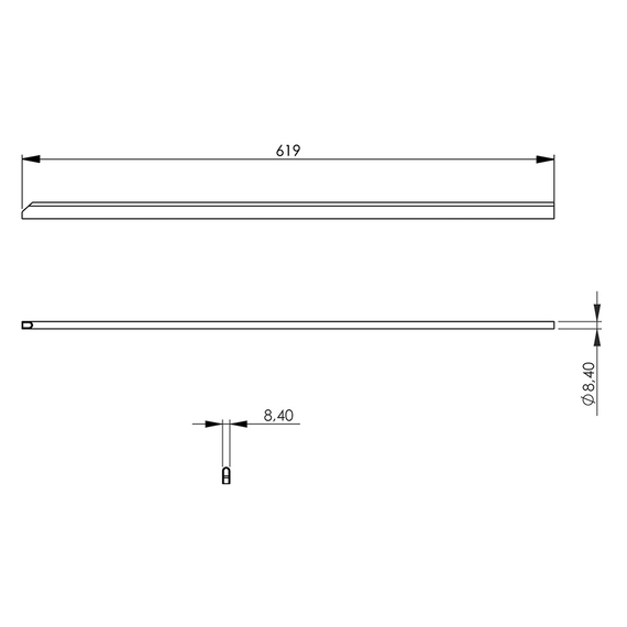 Stalgast Edelstahl Verbindungsleiste, H. 19 mm, Bild 2