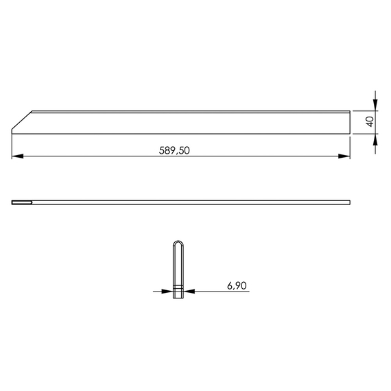 Stalgast Edelstahl Verbindungsleiste, 40 mm hoch, Bild 2