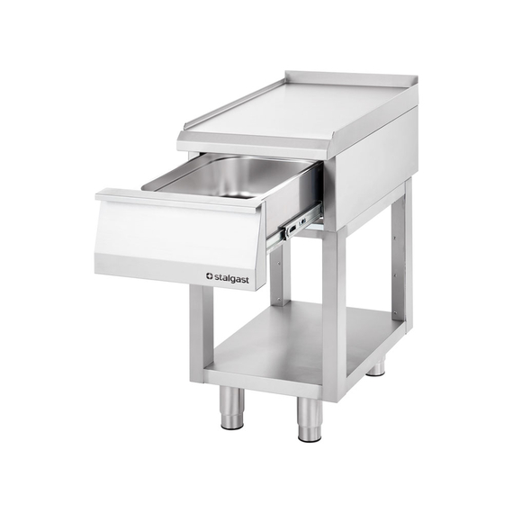 Stalgast Edelstahl Neutralelement mit Schublade und Arbeitsfläche aus der Serie 700 ND, Breite 400 mm, Bild 3