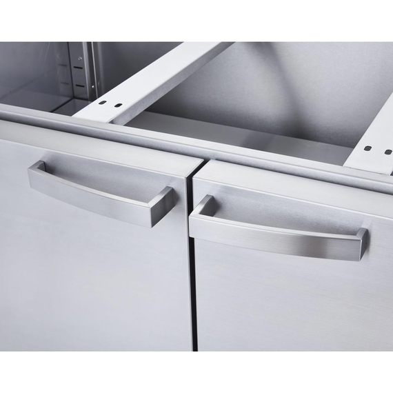 Geschlossener Unterbau mit Flügeltüren, Edelstahl, B. 1200 mm, Serie 700 ND von Stalgast, Bild 3