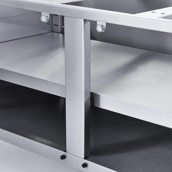Geschlossener Unterbau mit Flügeltüren, Edelstahl, B. 1200 mm, Serie 700 ND von Stalgast, Bild 2