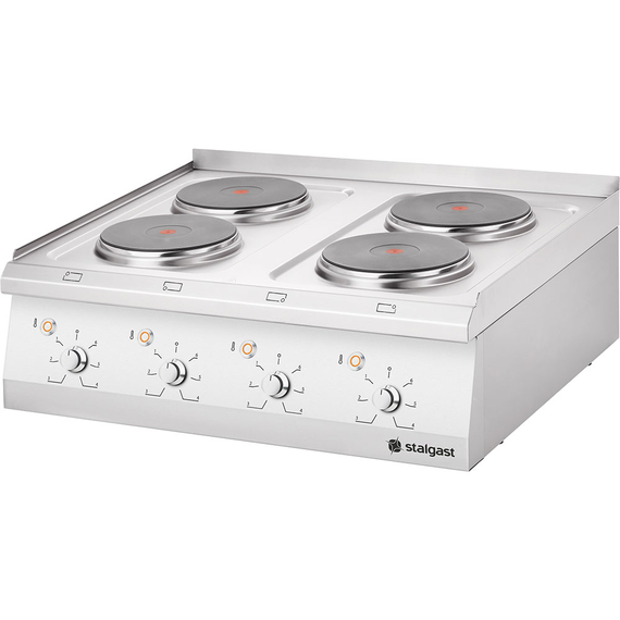 Stalgast Edelstahl Elektro-Kochfeld als Tischgerät mit 4 Herdplatten, Serie 700 ND