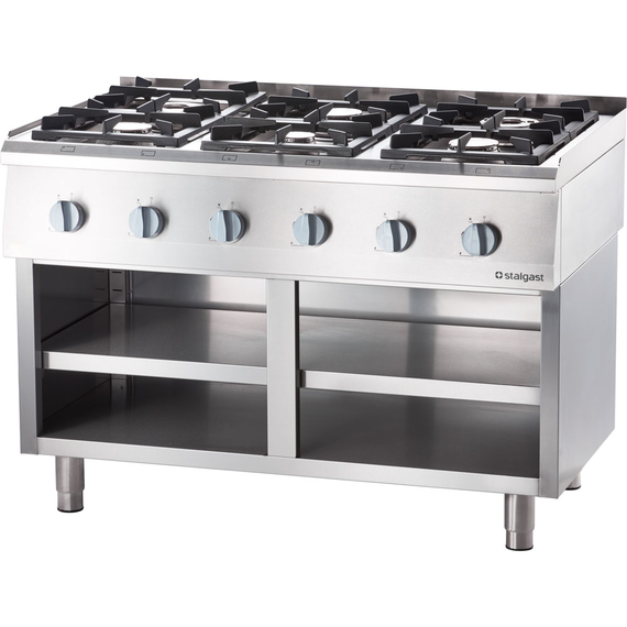Stalgast Edelstahl Gas-Kochfeld mit 6 Brennern (3,5+3x5+2x7) als Tischgerät, Serie 700ND, Bild 2