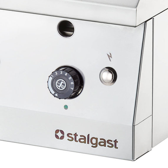 Stalgast Gas-Griddleplatte glatt, verchromt, Tischgerät, Serie 700 ND, 400x700x250 mm (BxTxH), Bild 2