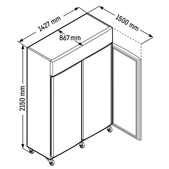 Liebherr FFPSvg 1402 Performance Gefrierschrank GN 2/1 mit Umluftkühlung & Rollen, Performance Gefrierschränke GN 2/1 mit Umluftkühlung: FFPSvg 1402-924, Bild 4