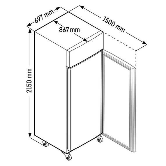 Liebherr FRPSvg 6501 Performance Kühlschrank GN 2/1 mit Umluftkühlung & Rollen, Performance Kühlschränke GN 2/1 mit Umluftkühlung: FRPSvg 6501-924, Bild 5