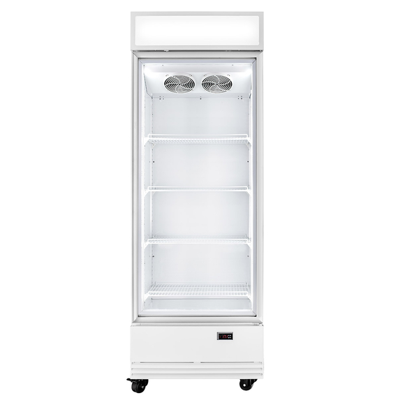 Vaiotec Topline Getränkekühlschrank 1 Tür / 570 Liter mit Leuchtaufsatz "weiß", 750 x 742 mm