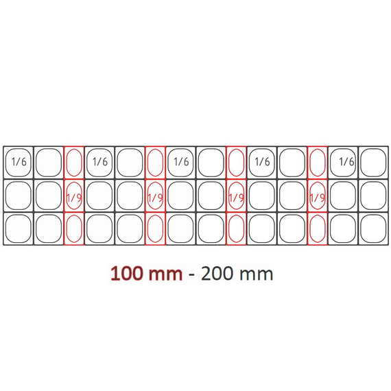 Vaiotec Topline Saladette / 5-fach mit Türen, Glasaufsatz schräg, GN 1/6 & 1/9, 2275 x 700 mm, Bild 2