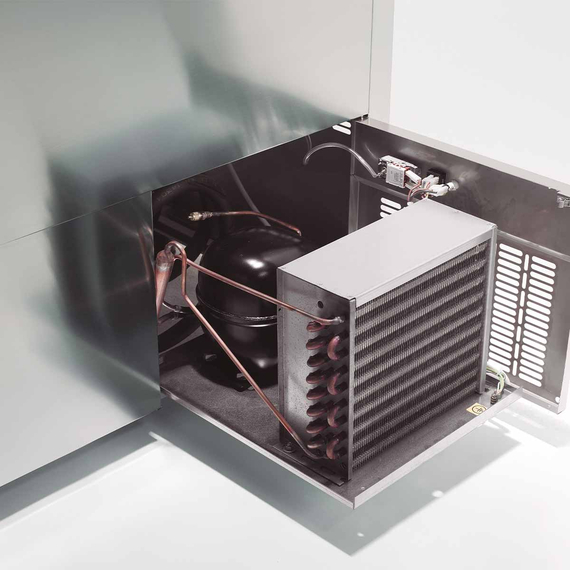 Vaiotec Topline Getränkekühltruhe mit 2 Edelstahlschiebedeckeln, 270 Liter, 1010 x 550 mm, Bild 2