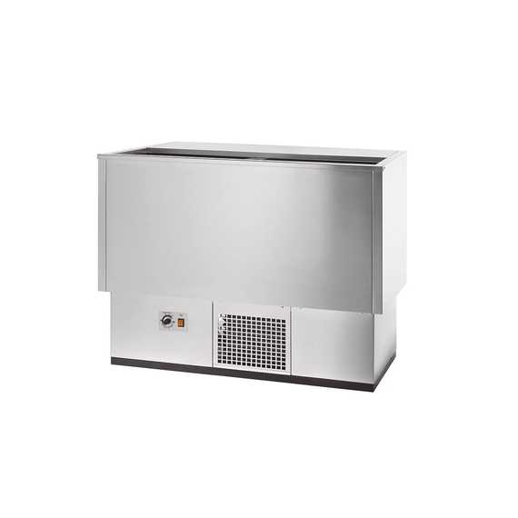 Vaiotec Topline Getränkekühltruhe Edelstahl mit Edelstahlschiebedeckel, 184 Liter, 1020 x 545 mm