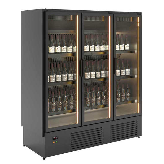 Vaiotec Topline Weinkühlschrank Schwarz, 1690 Liter, 1908 x 805 mm