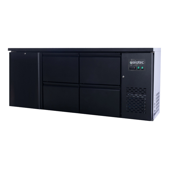 Vaiotec Barkühltisch schwarz / 1 Tür & 4 Schubladen - 425 l, 2005 x 520 mm, Bild 6