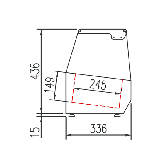 Vaiotec Topline Kühlaufsatz mit Glasabdeckung 8xGN1/4, 1795 x 336 mm, Bild 2