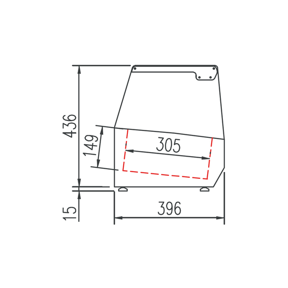 Vaiotec Topline Kühlaufsatz mit Glasabdeckung 10xGN1/3, 2245 x 396 mm, Bild 2