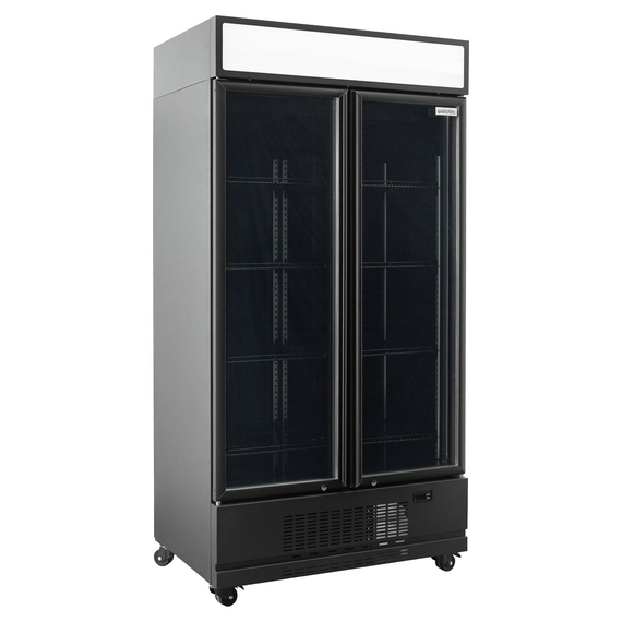 Vaiotec Topline Getränkekühlschrank 2 Türen / 870 Liter mit Leuchtaufsatz "schwarz", 1090 x 742 mm, Bild 2