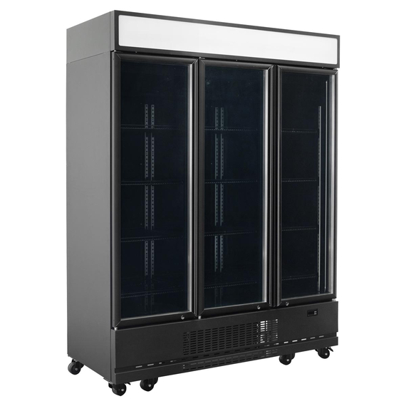 Vaiotec Topline Getränkekühlschrank 3 Türen / 1360 Liter mit Leuchtaufsatz "schwarz", 1640 x 742 mm, Bild 2