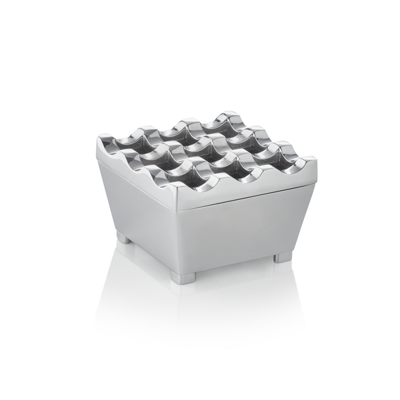 Was Germany Windaschenbecher, 7,5 x 7,5 x 4,5 cm, verchromt, Zinkguss