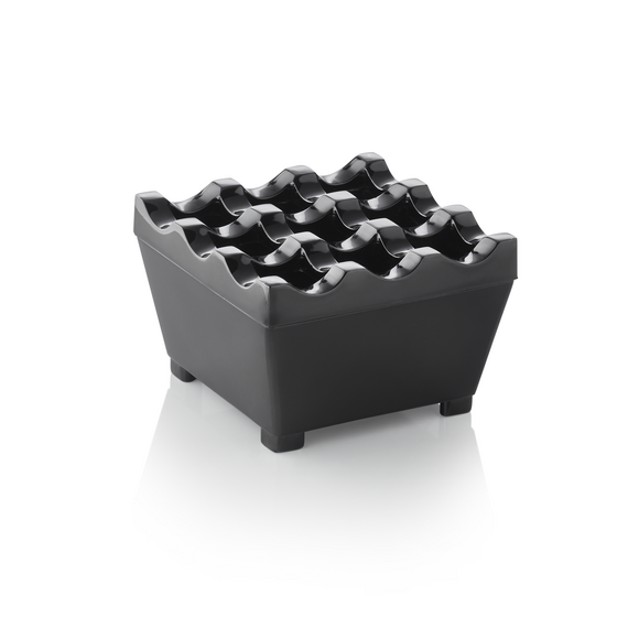 Was Germany Windaschenbecher, 7,5 x 7,5 x 4,5 cm, schwarz verchromt, Zinkguss