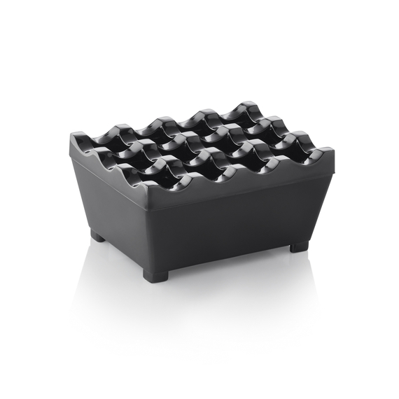 Was Germany Windaschenbecher, 9,5 x 7,5 x 4,5 cm, schwarz verchromt, Zinkguss