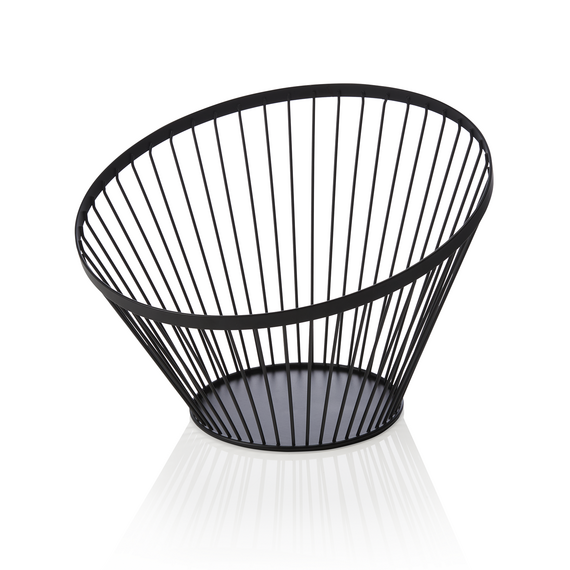 Was Germany Buffetkorb, Ø 30 cm, Höhe 20,5 cm, schwarz pulverbeschichtet, Metall