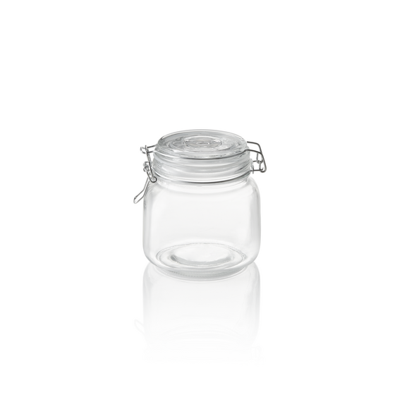 Was Germany Vorratsglas, 0,65 ltr., Ø 9 cm, Höhe 12 cm, Glas, Edelstahl, Silikon