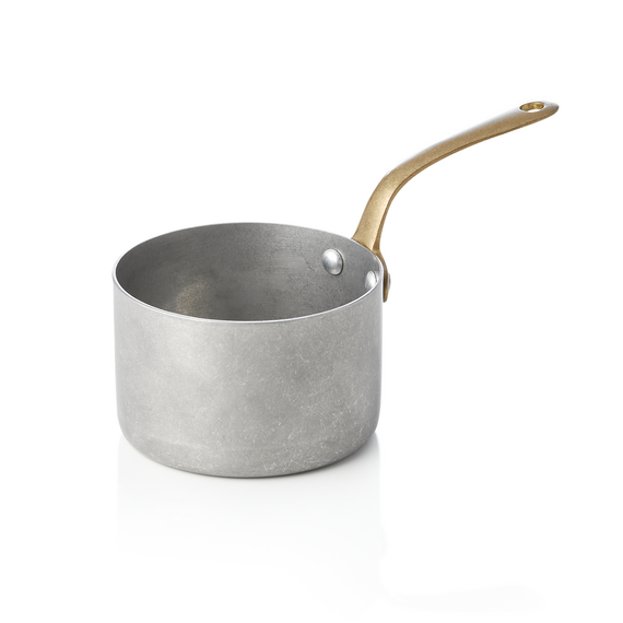 Steel & Style Serviertopf, mit Messinggriff, 280 ml, Ø 9 cm, vintage, Messing, PVD, Chromnickelstahl