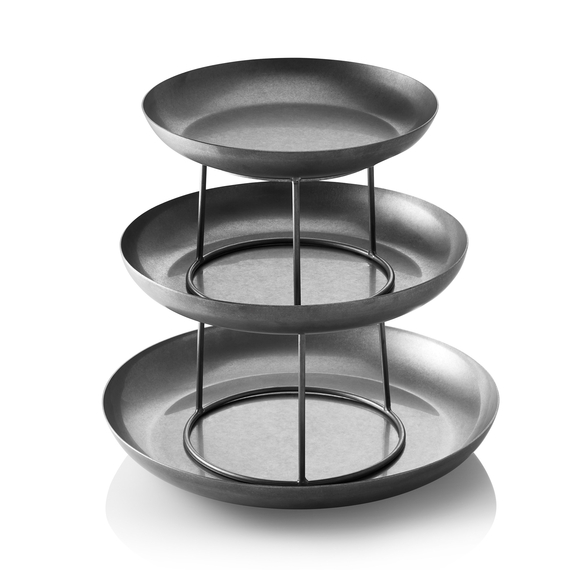 Steel & Style Gourmet Tower Vintage, 3-stufig, Höhe 32 cm, Chromnickelstahl