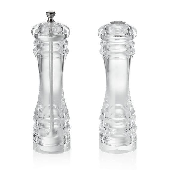 Was Germany Salzstreuer und Pfeffermühlen Set mit Keramikmahlwerk CLASSIC MILL ACRYL, Höhe 20,5 cm, Acryl