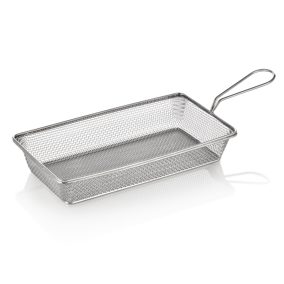 Was Germany Servier- und Frittierkorb, 28 x 16 x 5 cm, Chromnickelstahl