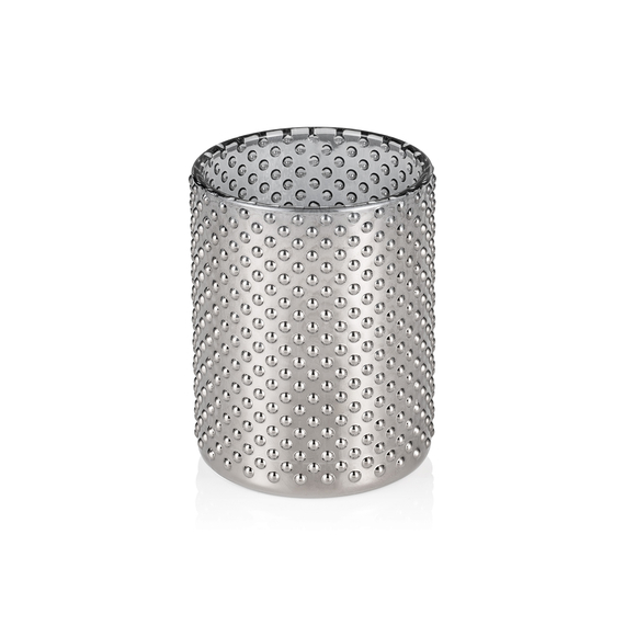 Yuyu Nubs Metallic Cylinder, Ø 8 cm, Höhe 10 cm, Glas