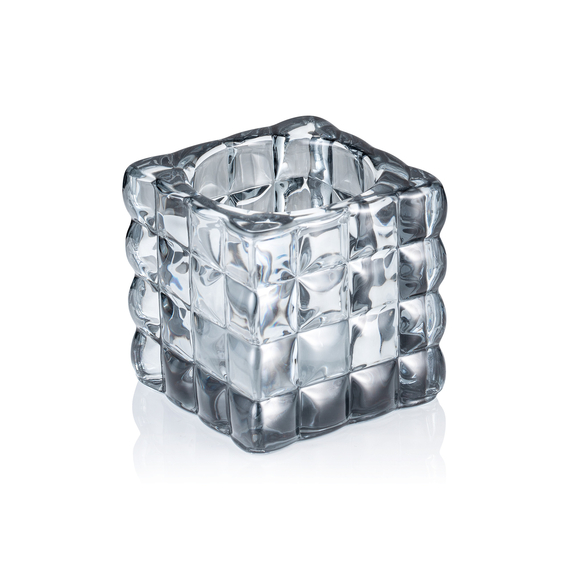 Yuyu Cube Smoke Grey, 8 x 8 x 8 cm, Glas