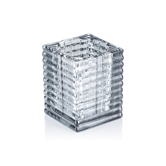 Yuyu Cube Smoke Grey, 7,5 x 7,5 x 9,5 cm, Glas