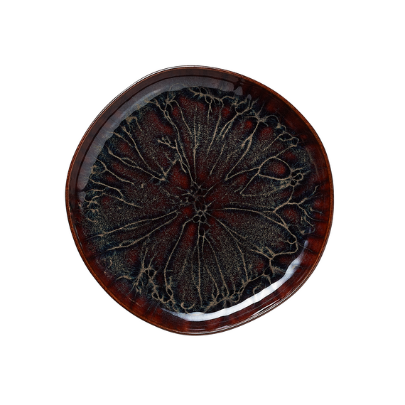 Rockzzero Teller Set, flach, Ø 22 cm, amazonas, Set á 6 Stück, Steinzeug