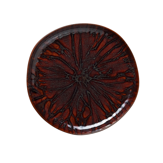 Rockzzero Teller Set, flach, Ø 28 cm, amazonas, Set á 6 Stück, Steinzeug