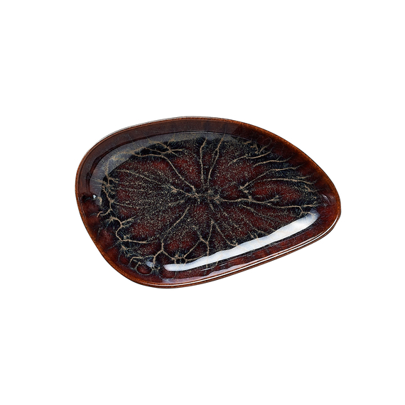 Rockzzero Snackteller Set, 14,5 x 9,5 cm, amazonas, Set á 6 Stück, Steinzeug