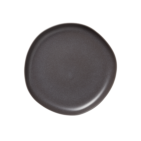 Rockzzero Teller Set, flach, Ø 28 cm, stone grey, Set á 6 Stück, Steinzeug