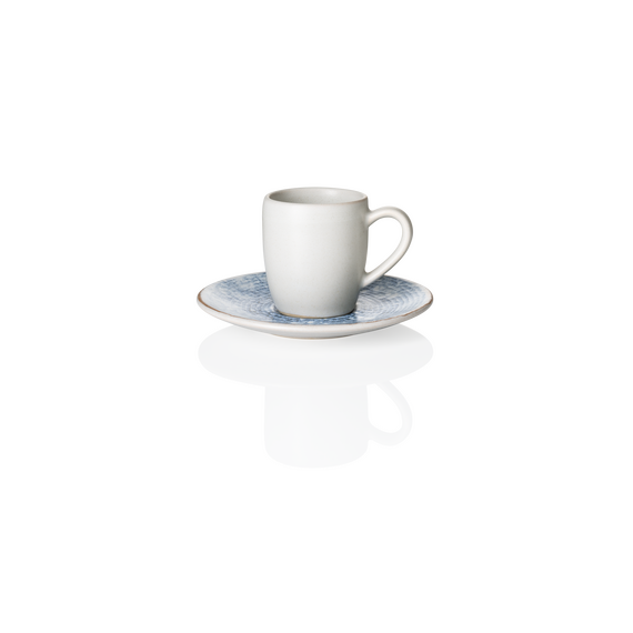 Rockzzero Espresso- und Untertasse Set, 80 ml, arctic, Set á 6 Stück, Steinzeug