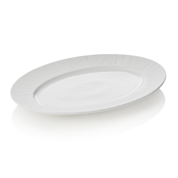 Maya Platte Set SHIRO, 33 x 24,5 x 2,5 cm, weiß, Set á 2 Stück, Porzellan