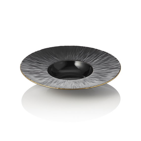 Maya Pastateller Set KURO, Ø 24 cm, 110 ml schwarz, Set á 3 Stück, Porzellan