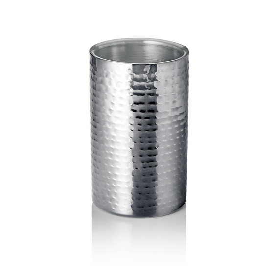 Was Germany Flaschenkühler, Ø 12 cm, Höhe 19 cm, gehämmert, doppelwandig, Chromnickelstahl