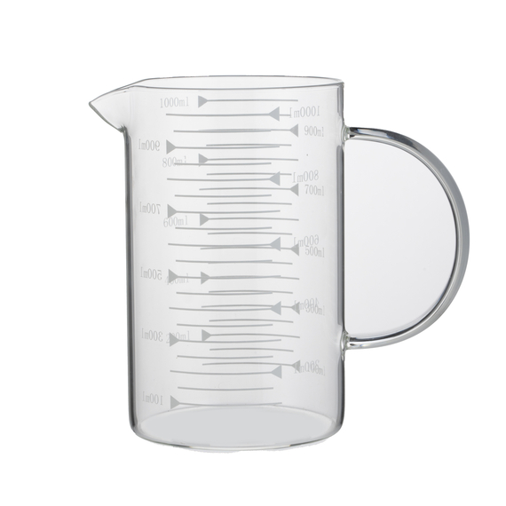 Was Germany Messbecher, Ø 10 cm, 1,0 ltr., mit 50 ml Skalierung, Borosilikatglas