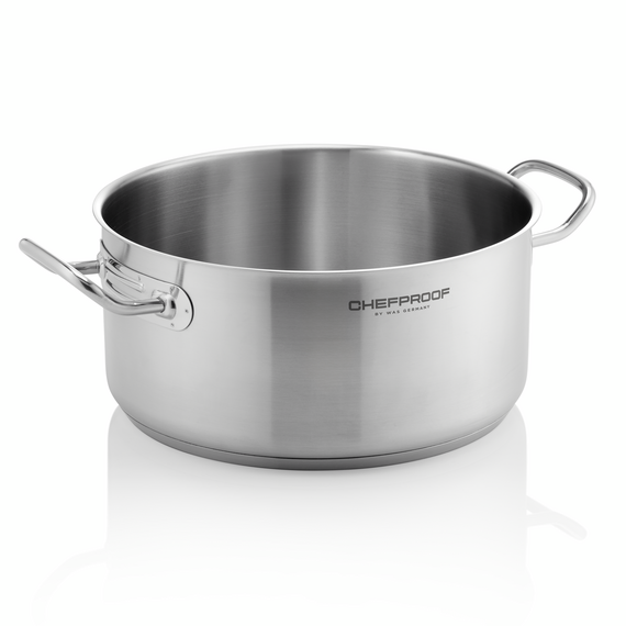 Chefproof Bratentopf, Ø 24 cm, 5 ltr., Chromnickelstahl 18/10