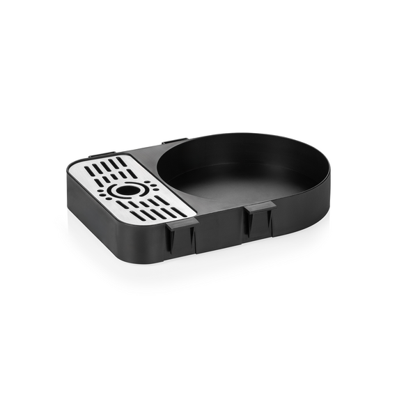 Was Germany Tropfschale, 25,5 x 20,5 x 4 cm, schwarz, Chromnickelstahl, Polypropylen