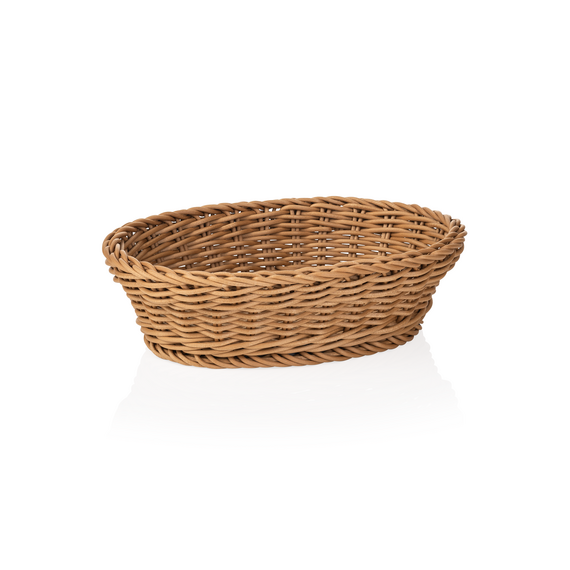 Weaver Pro Korb Tischkörbe, 25 x 19 x 6,5 cm, oval, beige, Polypropylen