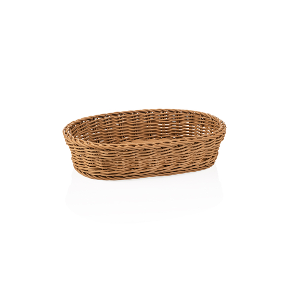 Weaver Pro Korb Tischkörbe, 32 x 23 x 7 cm, oval, beige, Polypropylen