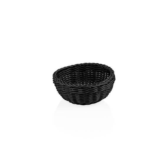 Weaver Pro Korb Tischkörbe, Ø 20 cm, Höhe 8 cm, schwarz, Polypropylen