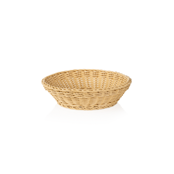 Weaver Pro Korb Tischkörbe, Ø 29 cm, Höhe 7 cm, hellbeige, Polypropylen