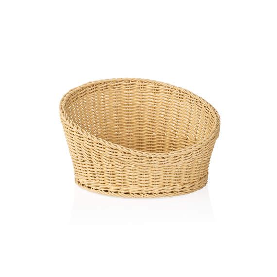 Weaver Pro Buffetkorb Systemkörbe, Ø 34,5 cm, Höhe 20/10 cm, hellbeige, Polypropylen