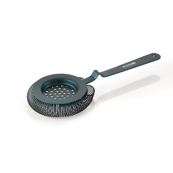 Nocturn Barsieb mit Feder, Ø 8,5 cm, 20,5 cm, blau matt, Chromnickelstahl 18/8